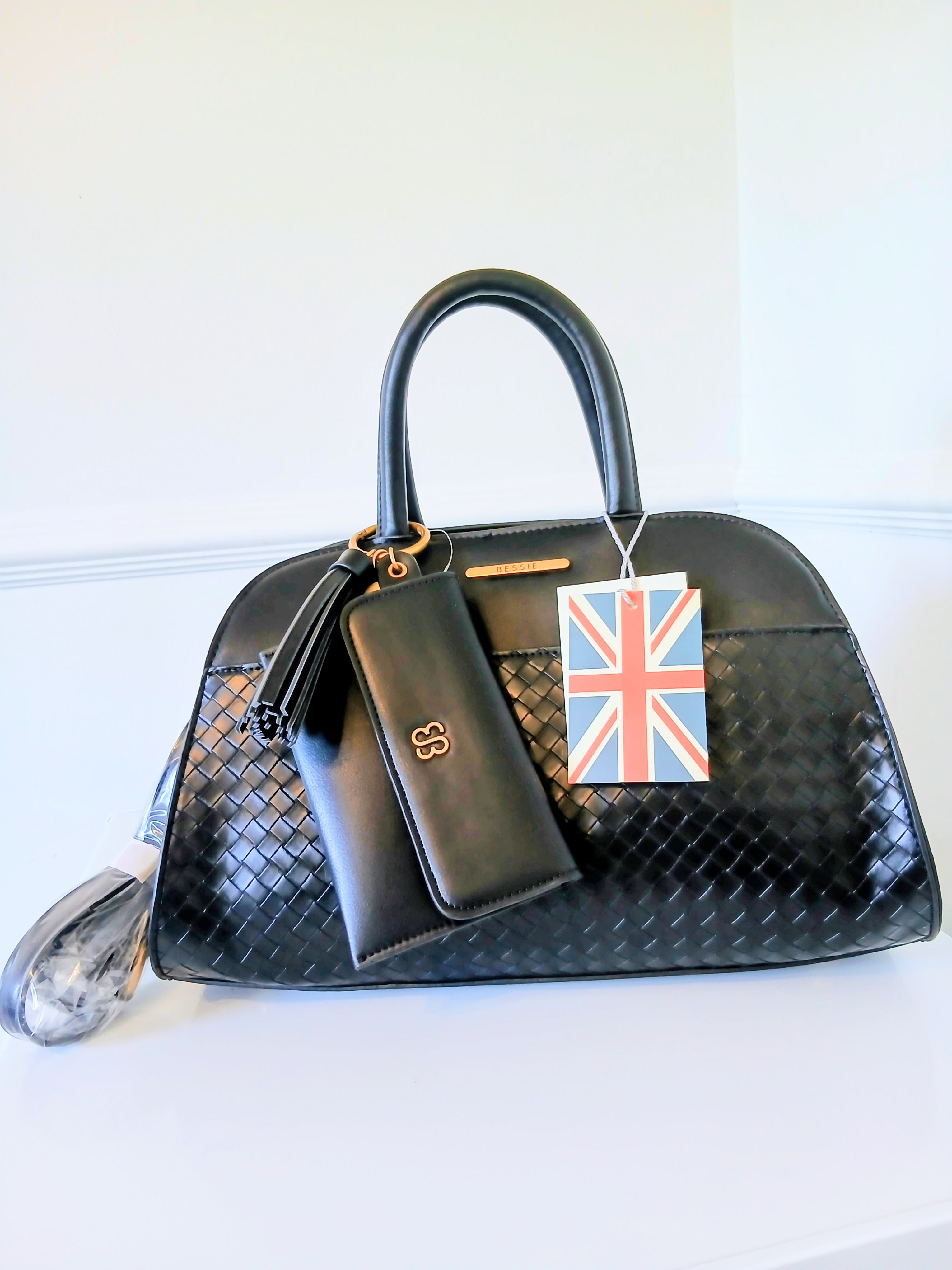 Bessie London Clutch Multi Panel Bag & Purse